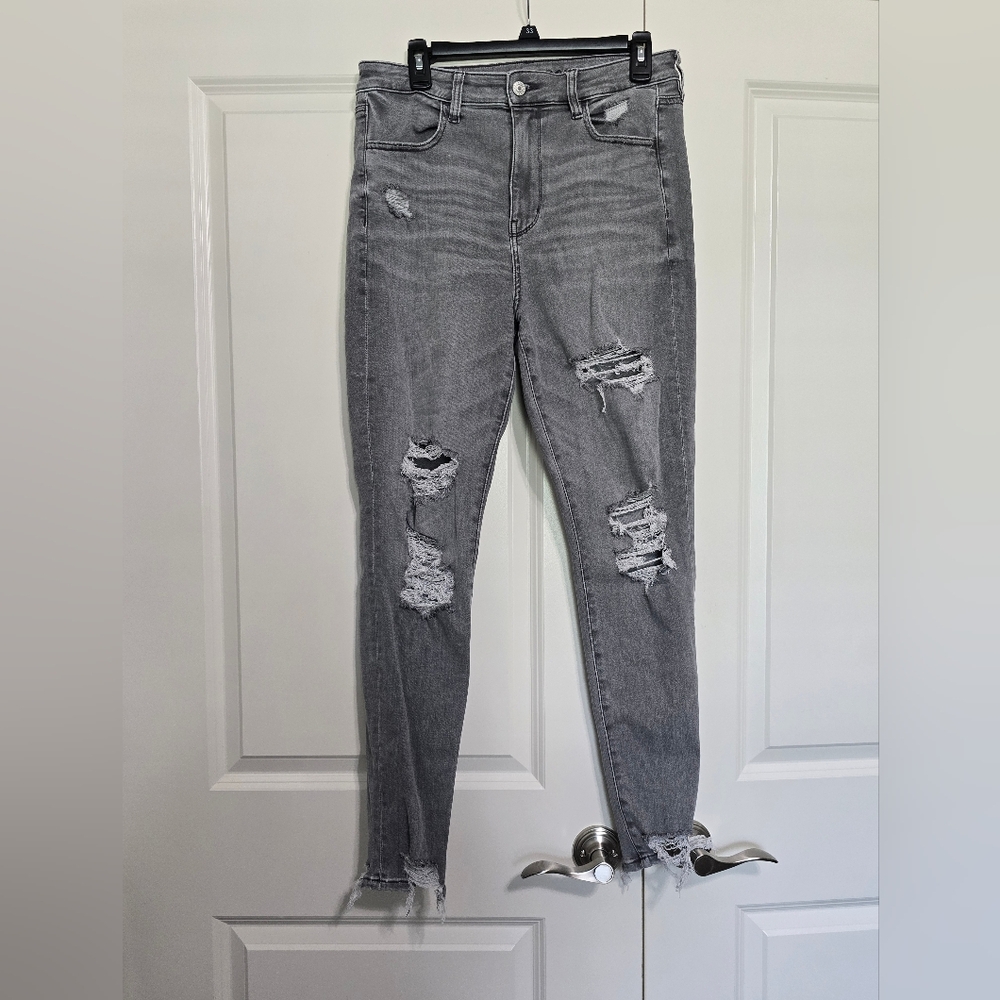 Women's light gray jeans